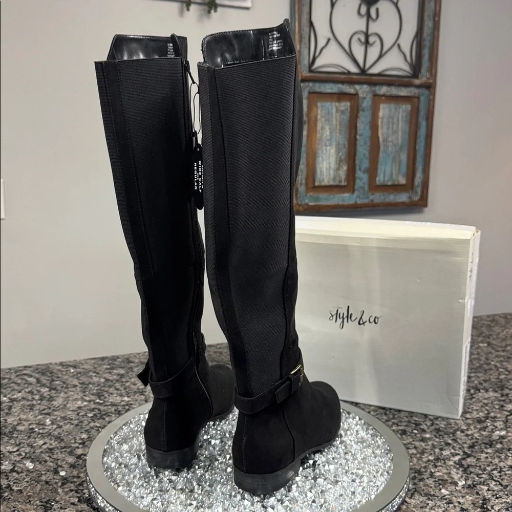 Style & Co. Kimball Black riding Boots NEW 7.5